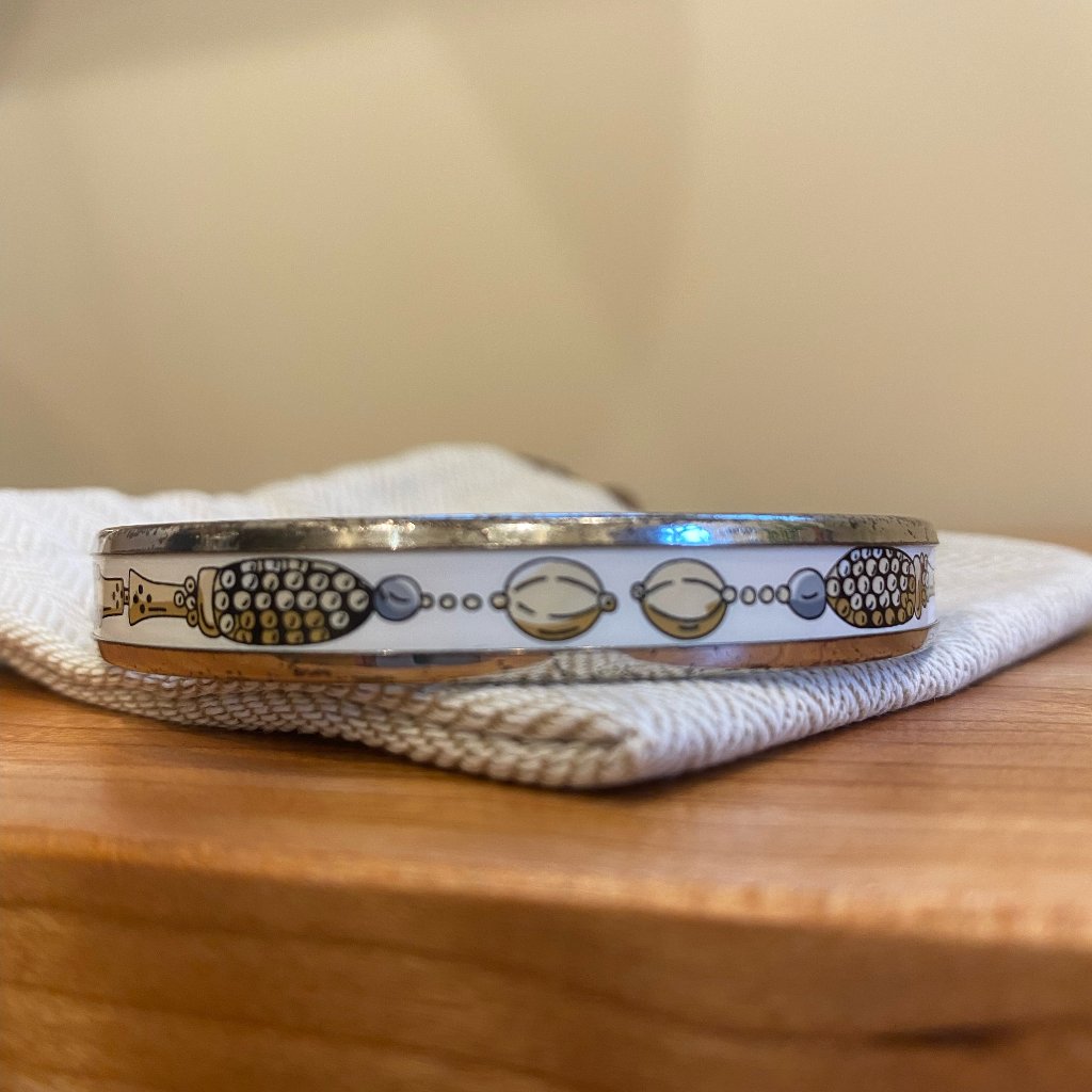 Hermes Narrow Enamel Banlge